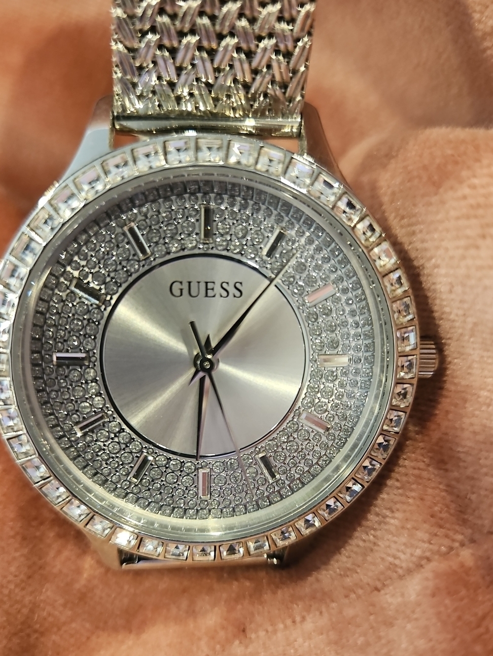 Guess Silver Rhinestone Watch EUC - Picture 4 of 9